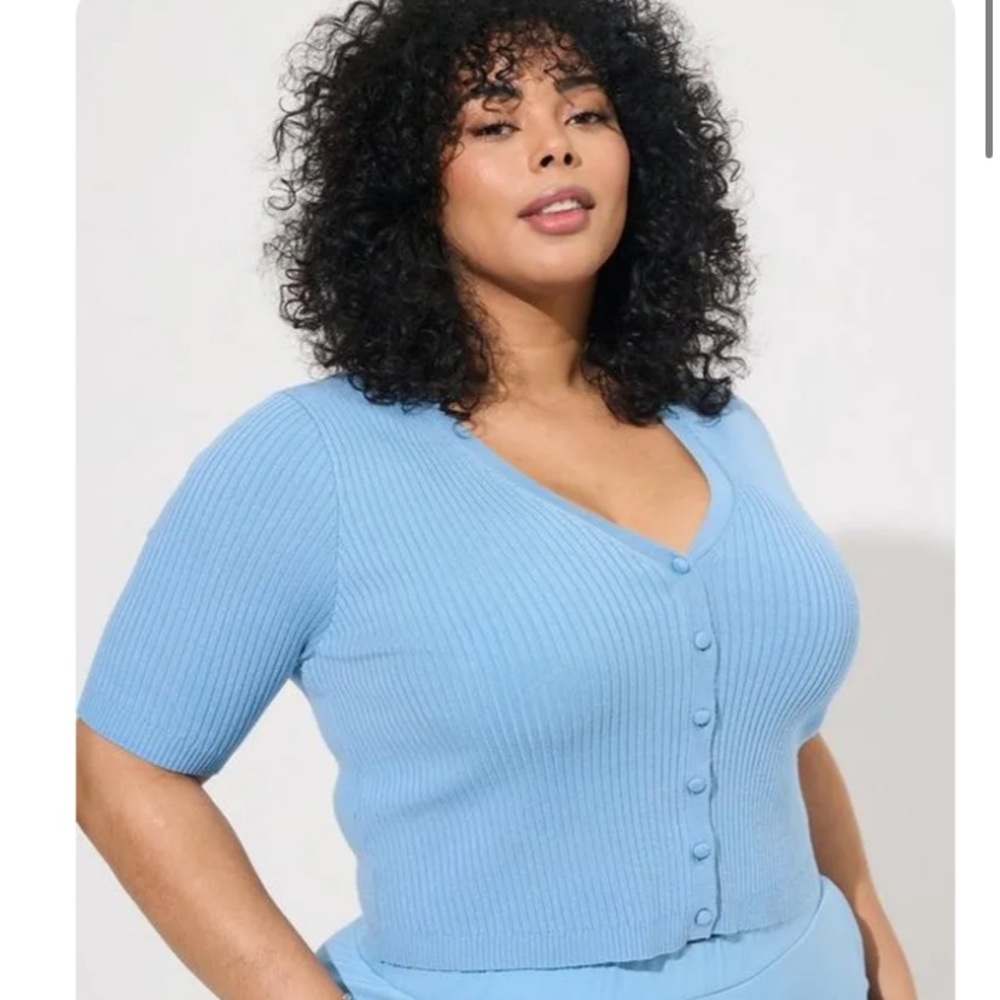 TORRID Ribbed Shrug Short Sleeve Sweater 2X